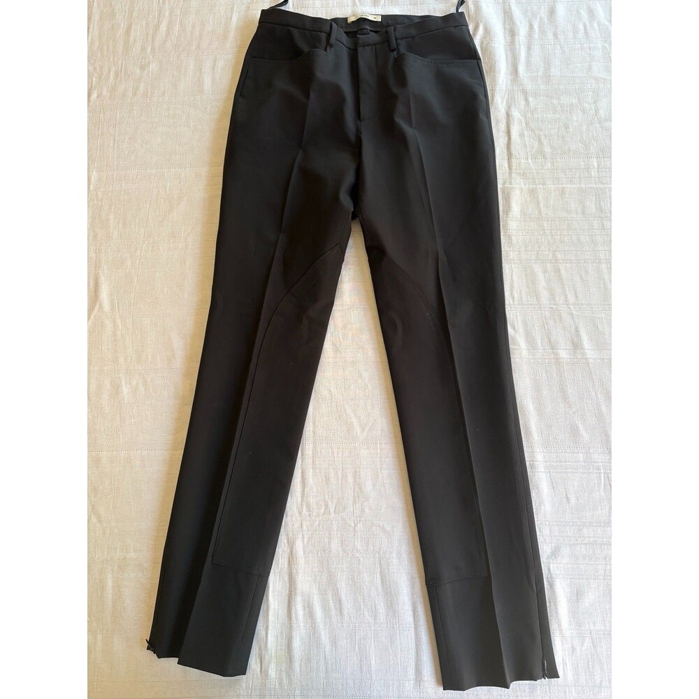 Prada Womens Riding Pants IT 38 Black Zip Ankle Stretch Italy